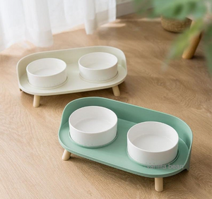 Best Pet Bowl Stand - Functional Art for Modern Homes - Vanilla Bean
