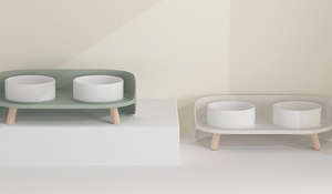 Best Pet Bowl Stand - Functional Art for Modern Homes - Vanilla Bean