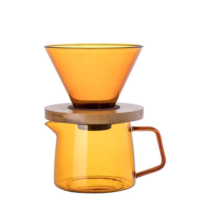 Best Glass Pour Over Coffee Set - Functional Art for Modern Homes - Vanilla Bean